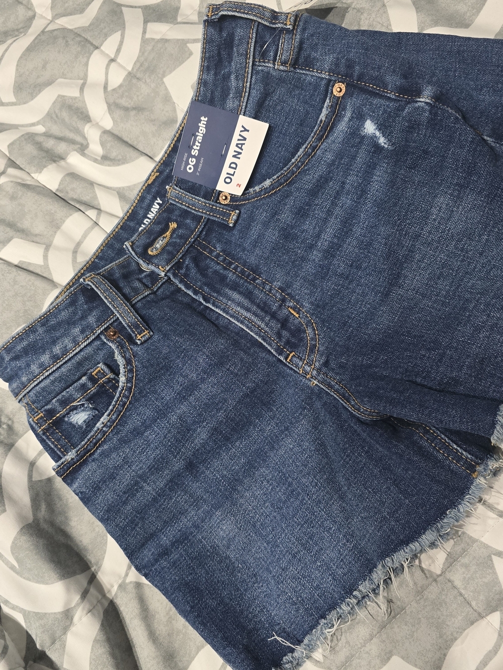 New Old Navy Women's Dark Blue OG Straight Shorts Sz 2